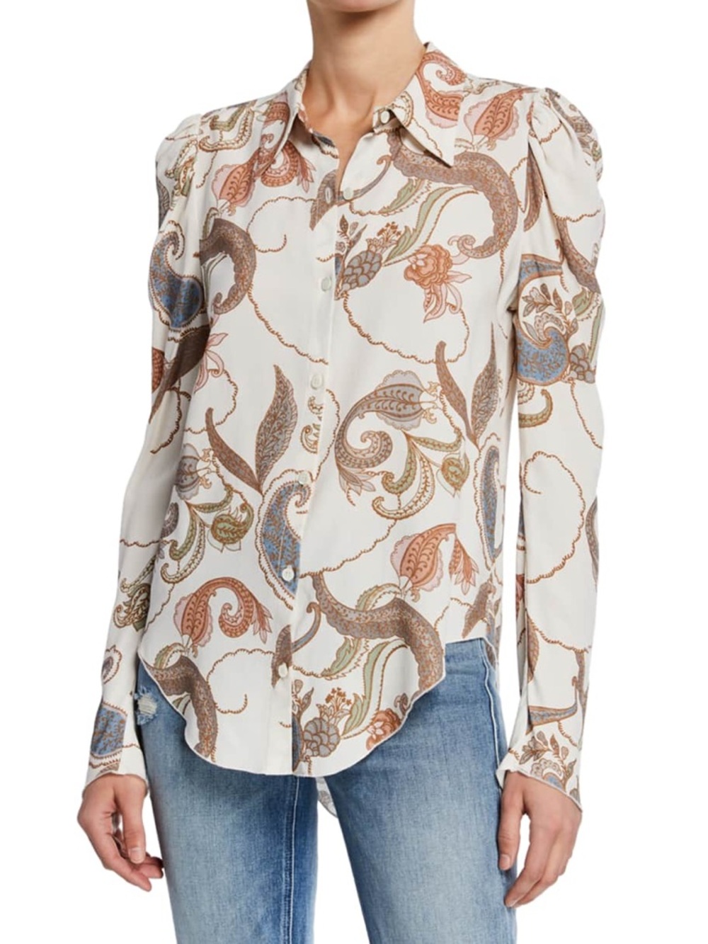 See by Chloé Puff-Sleeve Button Down